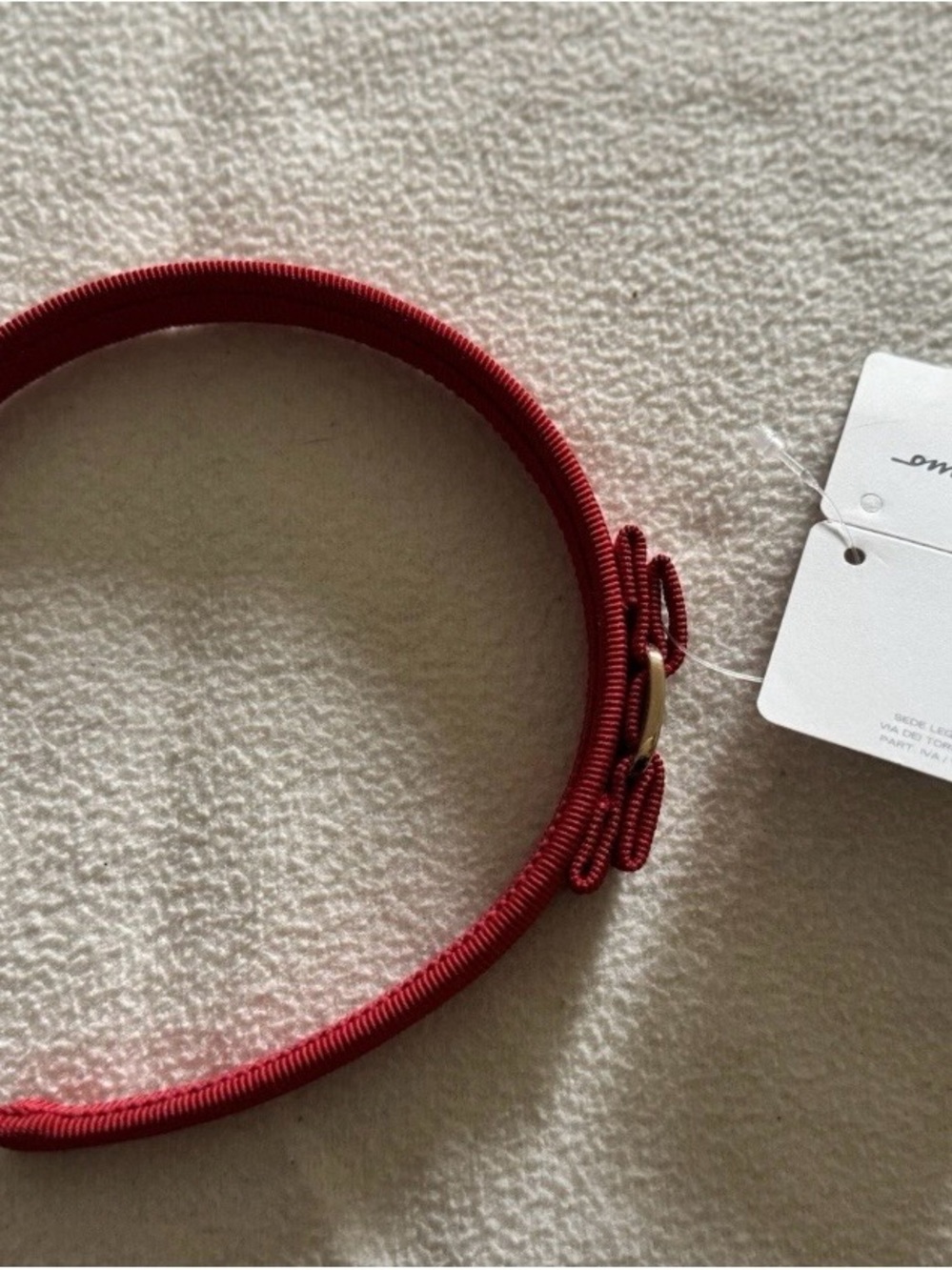 Salvatore Ferragamo Red and Gold Vara Tag - Picture 2 of 4